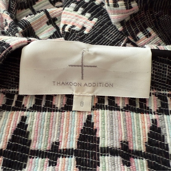 Thakoon Addition Black and White Geometric Print Poncho{8} - Picture 4 of 8